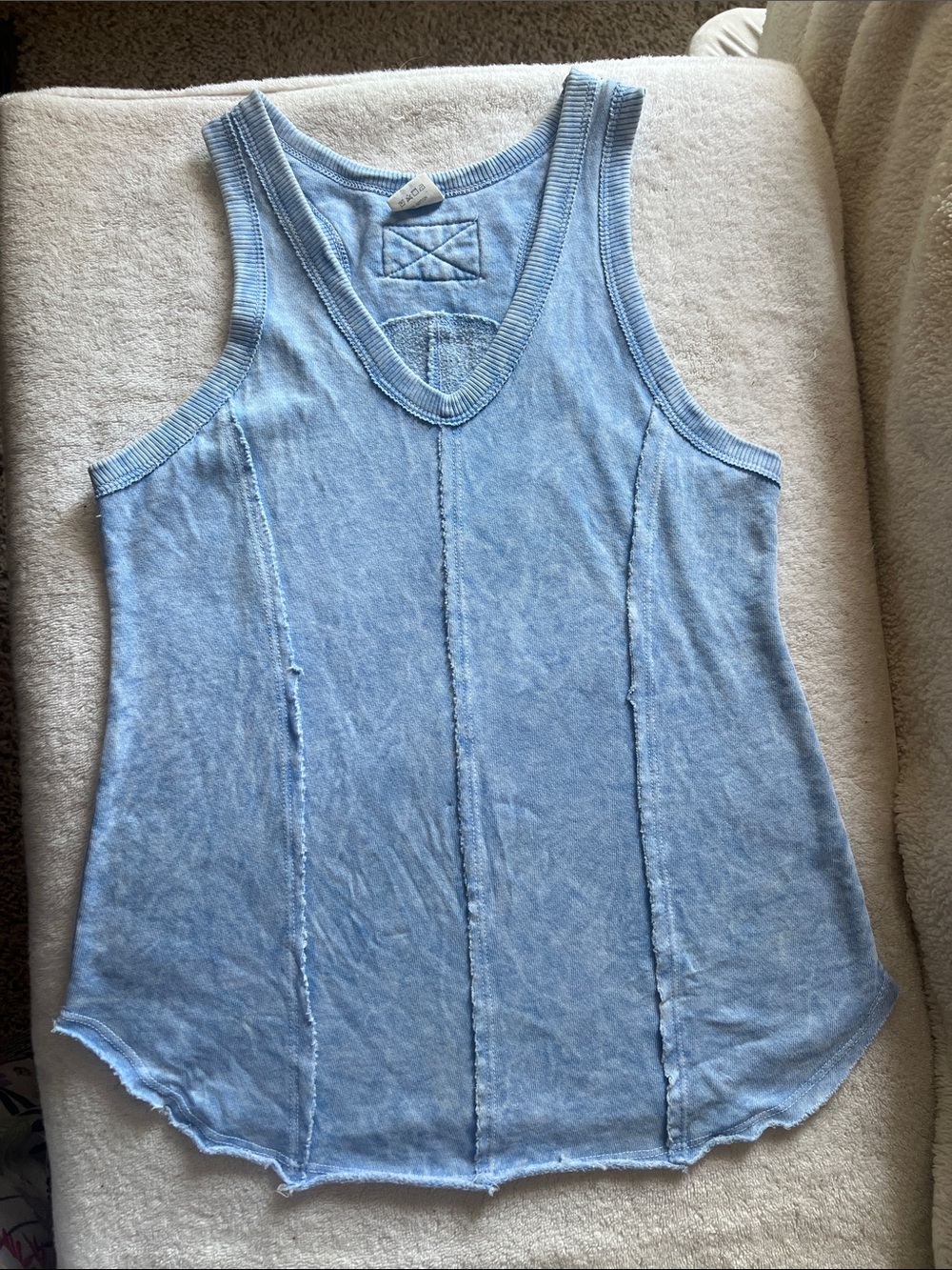 Women's Light Blue V-Neck Tank Top
